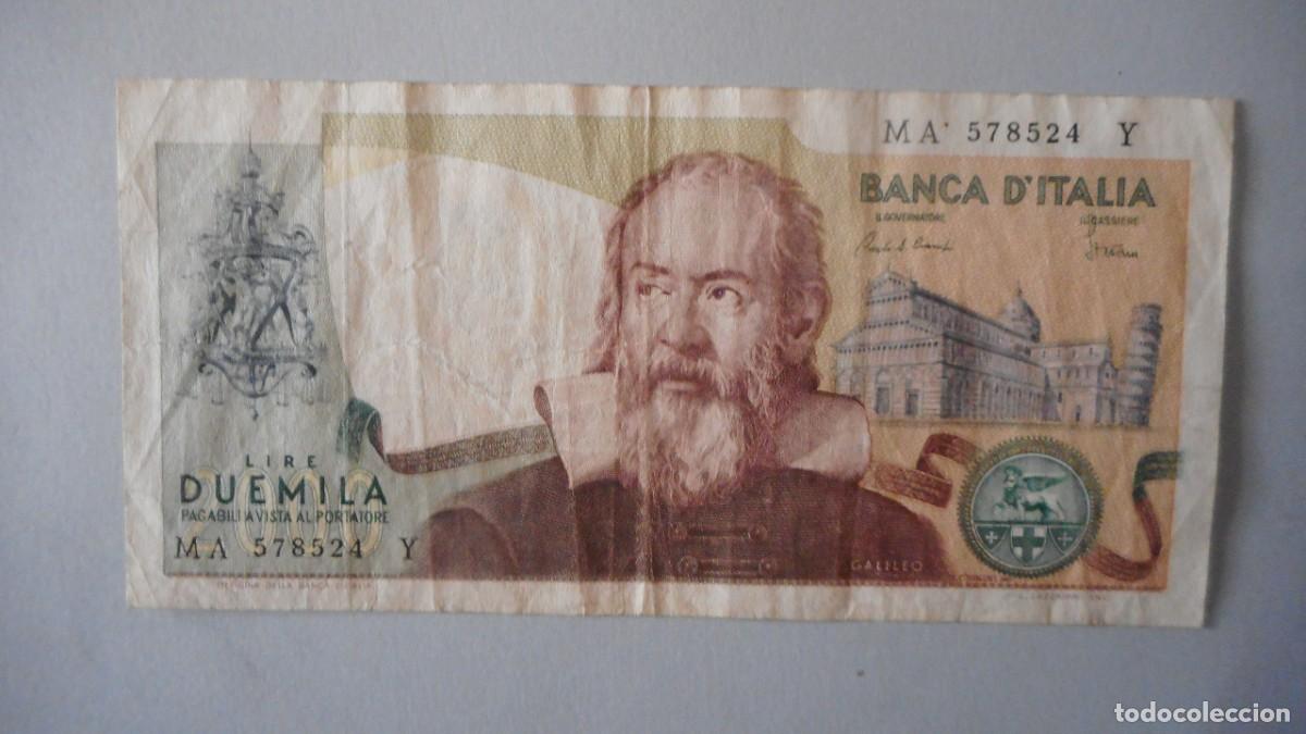Billetes extranjeros: ITALIA 2000 LIRAS / CIRCULADO - Foto 1