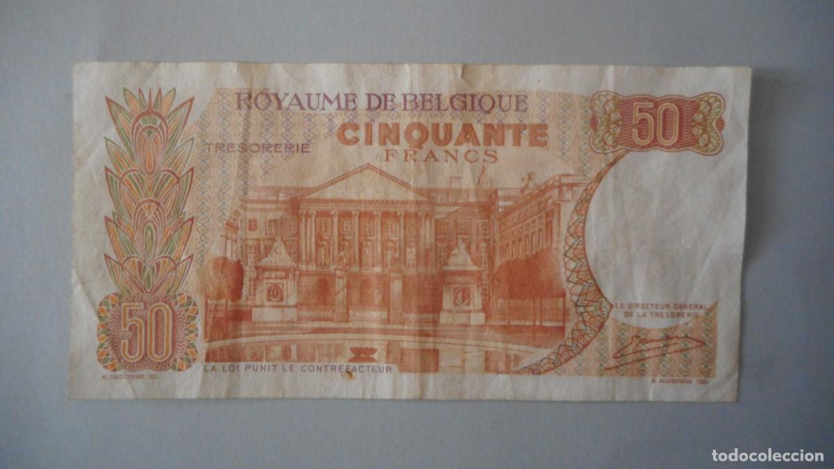 Billetes extranjeros: BELGICA 50 FRANCOS / CIRCULADO - Foto 2