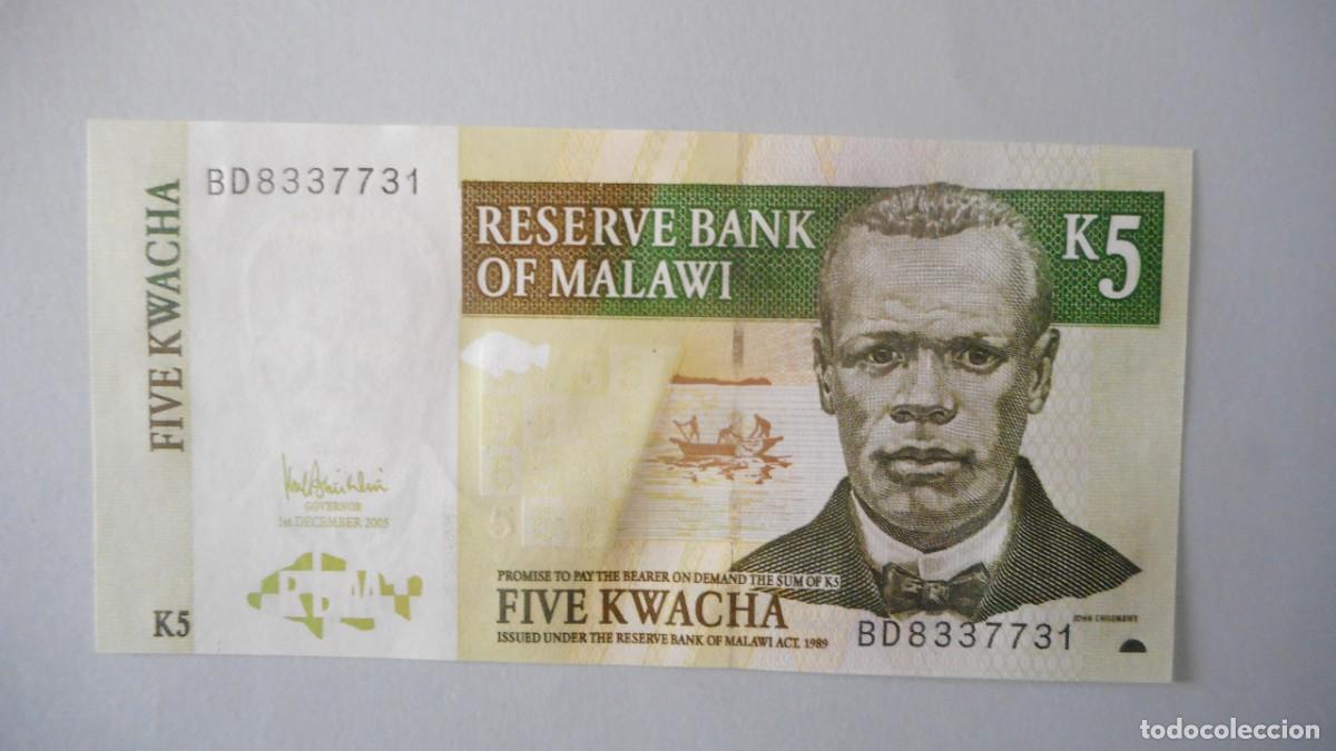 Billetes extranjeros: MALAWI 5 KWACHA / SC - Foto 1