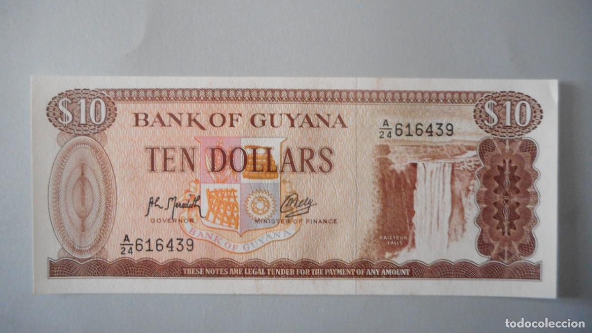 Billetes extranjeros: GUYANA 10 DOLARES / SC - Foto 1