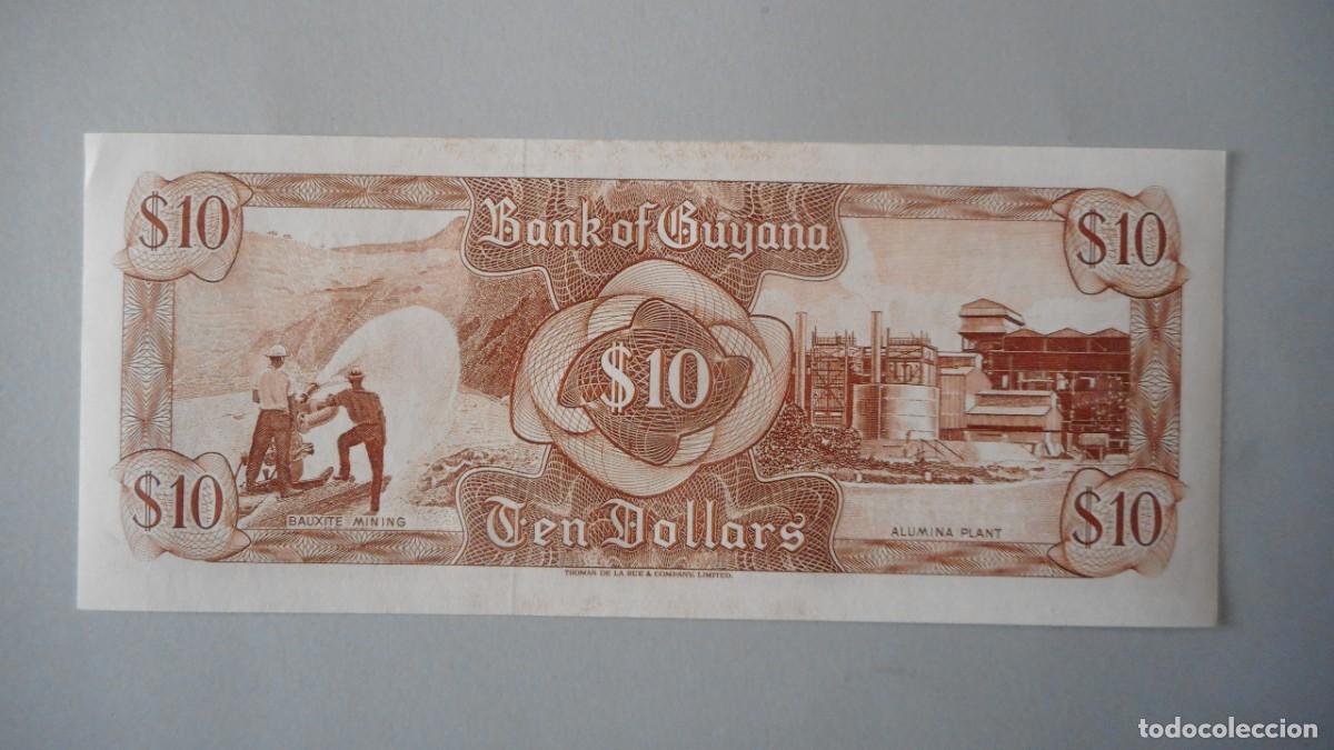 Billetes extranjeros: GUYANA 10 DOLARES / SC - Foto 2