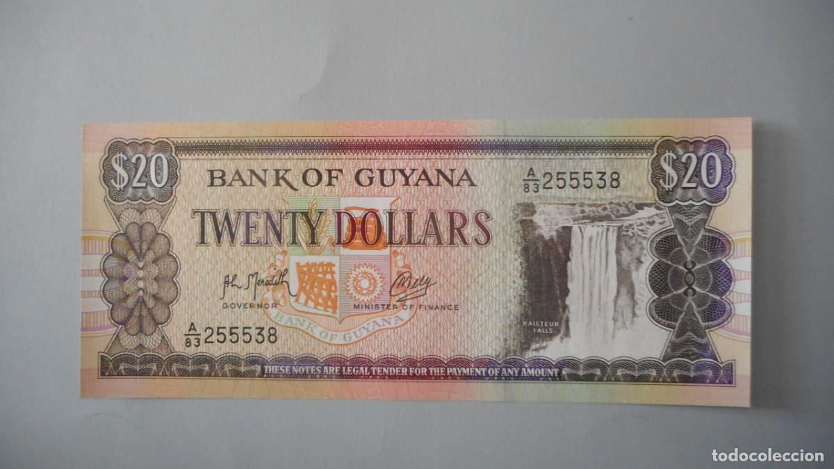 Billetes extranjeros: GUYANA 20 DOLARES / SC - Foto 1