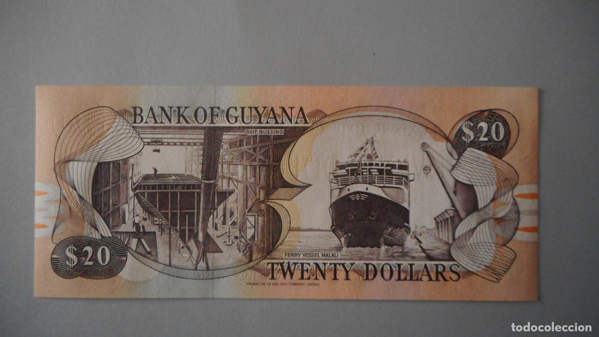 Billetes extranjeros: GUYANA 20 DOLARES / SC - Foto 2