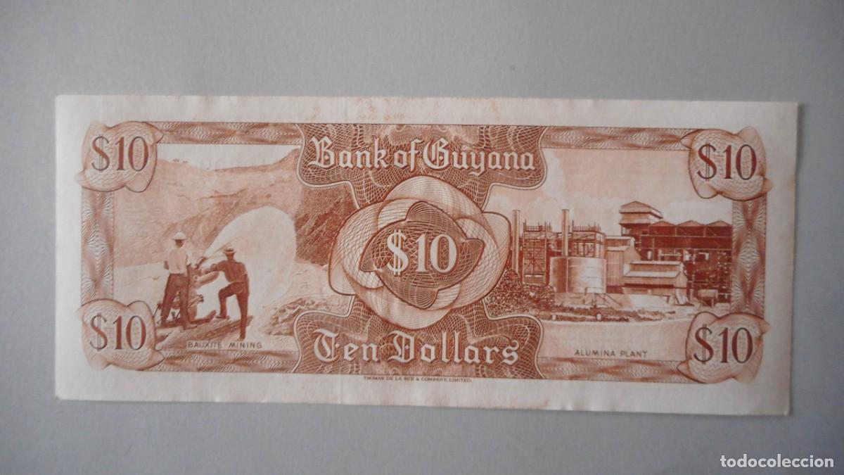 Billetes extranjeros: GUYANA 10 DOLARES / SC - Foto 2