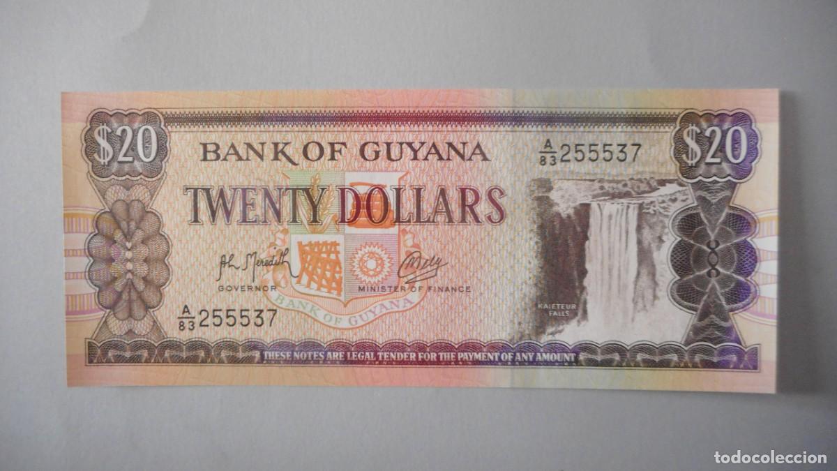 Billetes extranjeros: GUYANA 20 DOLARES / SC - Foto 1