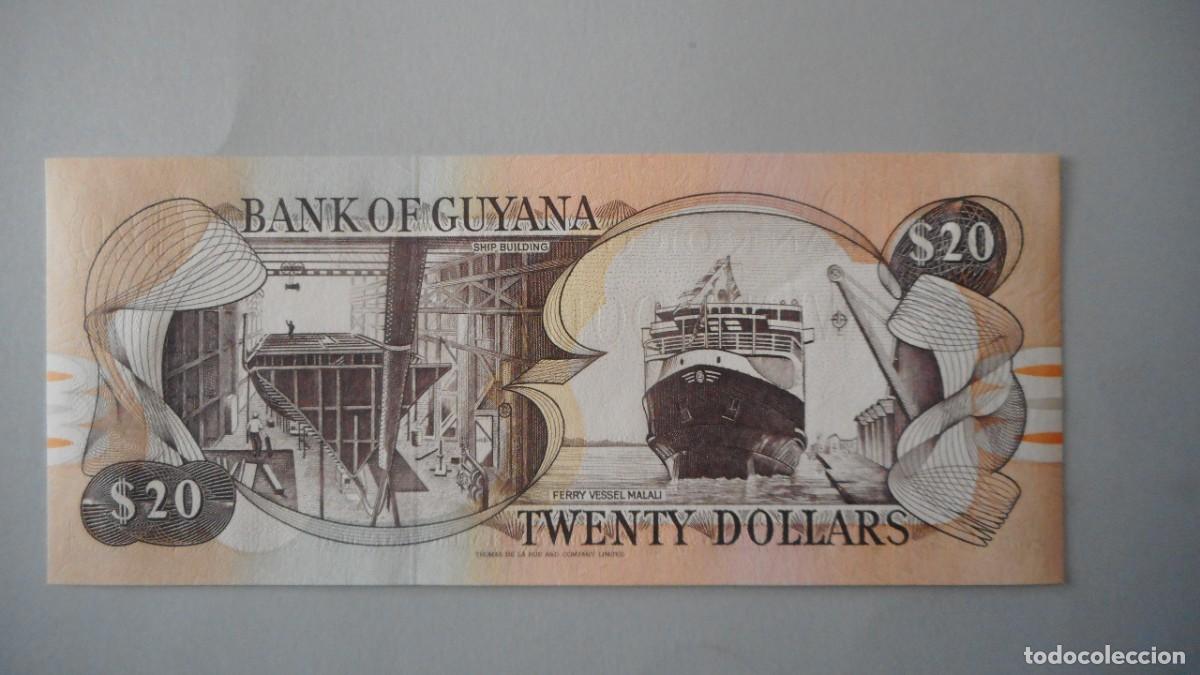 Billetes extranjeros: GUYANA 20 DOLARES / SC - Foto 2