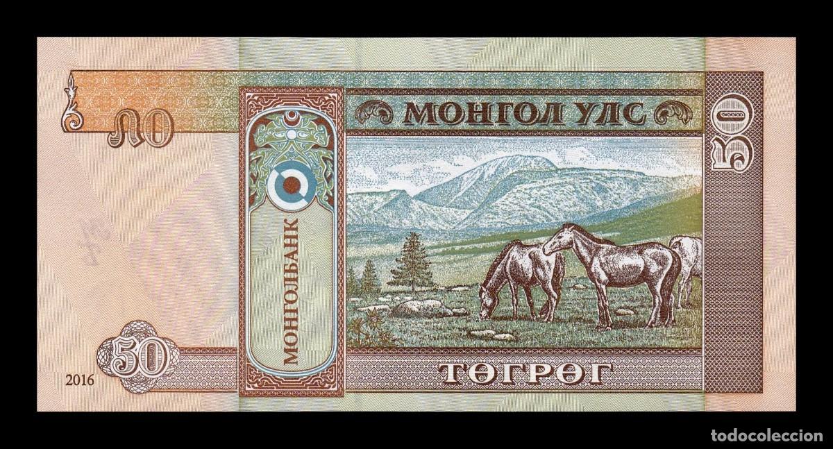 Billetes extranjeros: Mongolia 50 Tugrik Sukhe Bataar 2016 Pick 64d Sc Unc - Foto 2