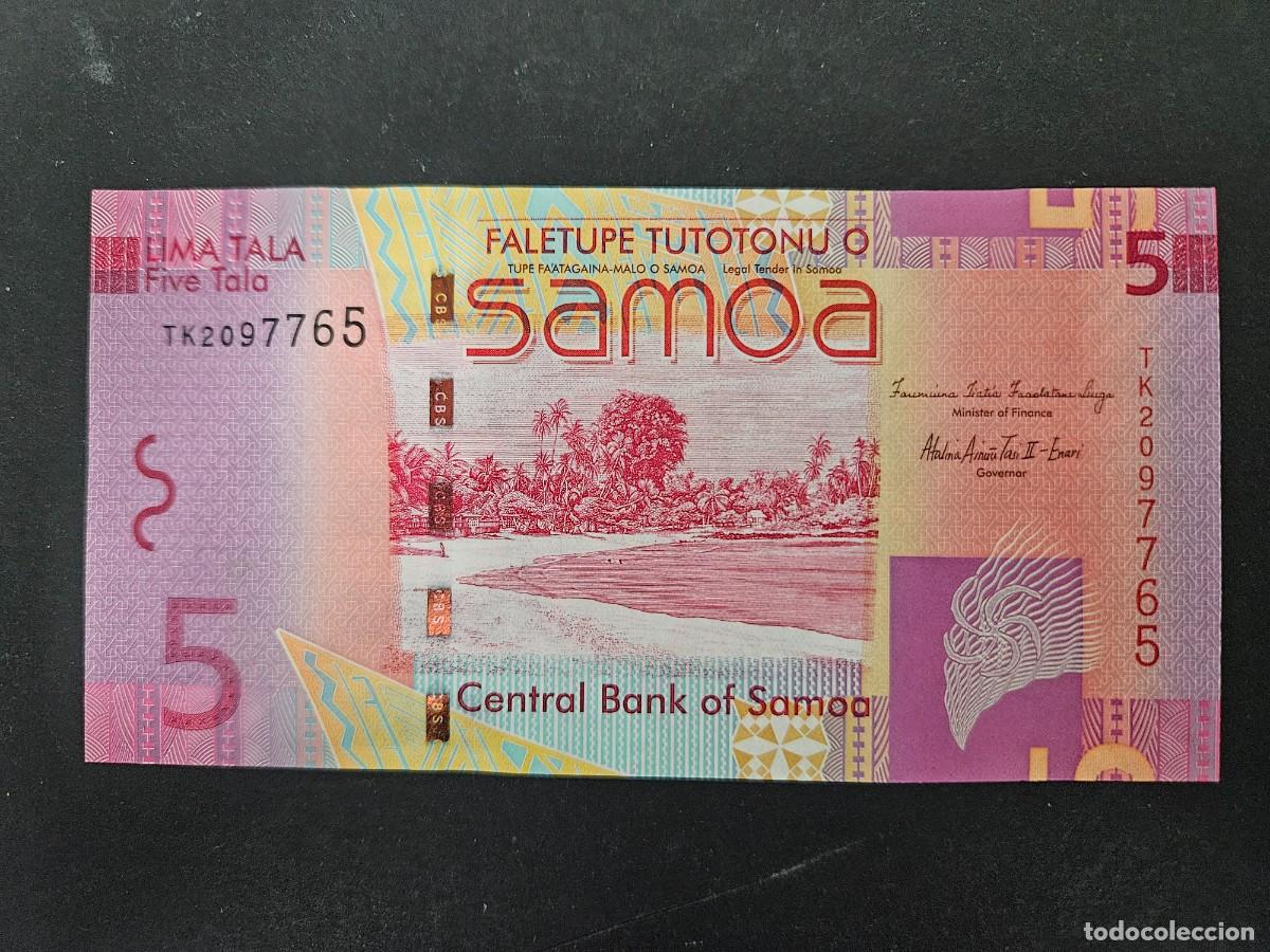Billetes extranjeros: SAMOA 5 TALA 2014 S/C P=38b - Foto 1