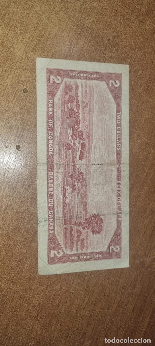 Billetes extranjeros: BILLETE 2 DOLARES CANADA 1954 - Foto 2