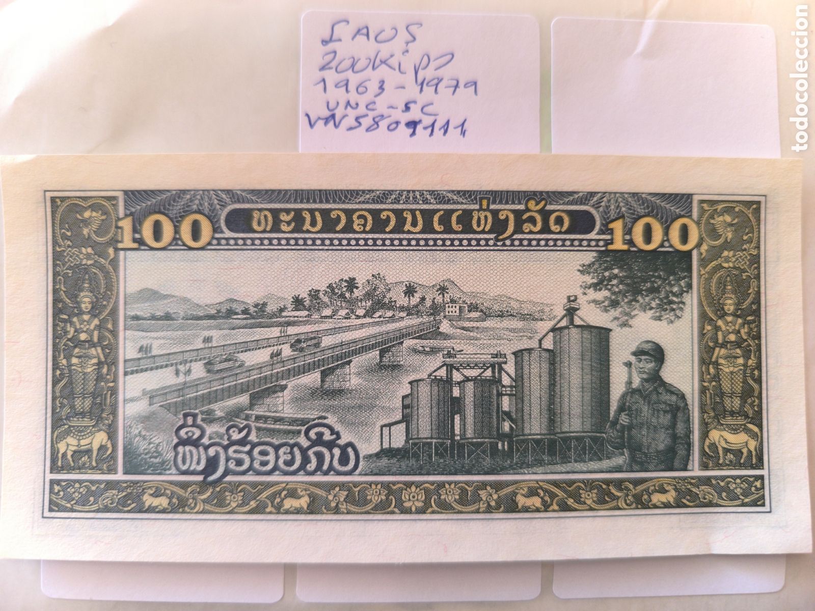 Billetes extranjeros: LAOS 100 kips 1979 Sin circular Pk#30a - Foto 2