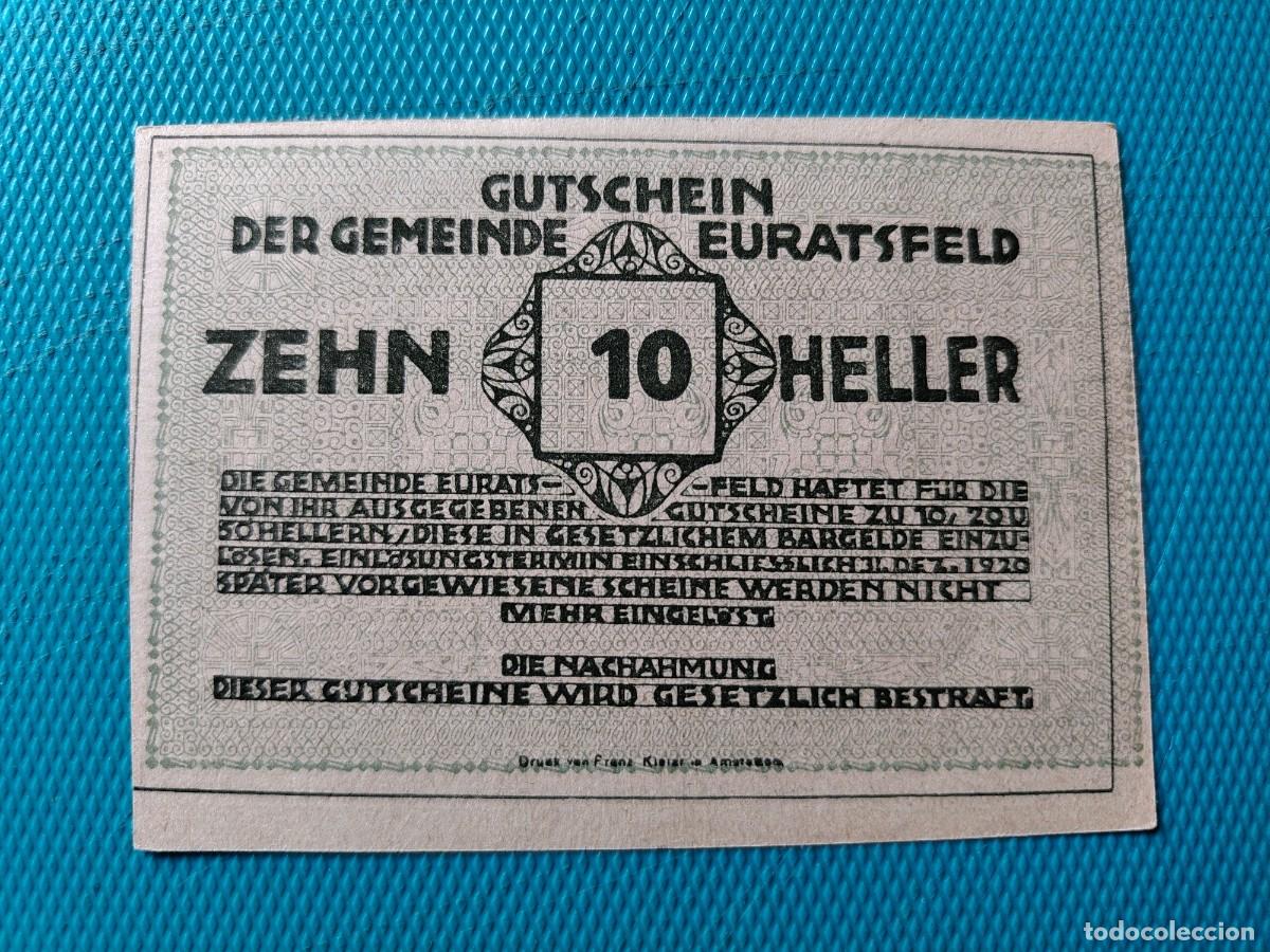 Billetes extranjeros: BILLETE DE AUSTRIA - 10 HELLER DEL A&Ntilde;O 1920 - 062EDCC - Foto 2