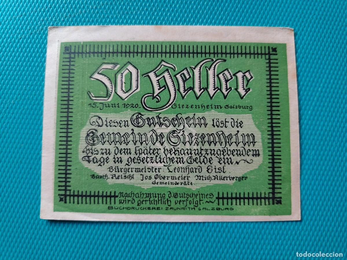 Billetes extranjeros: BILLETE DE AUSTRIA - 50 HELLER DEL A&Ntilde;O 1920 - 063DCM - Foto 1