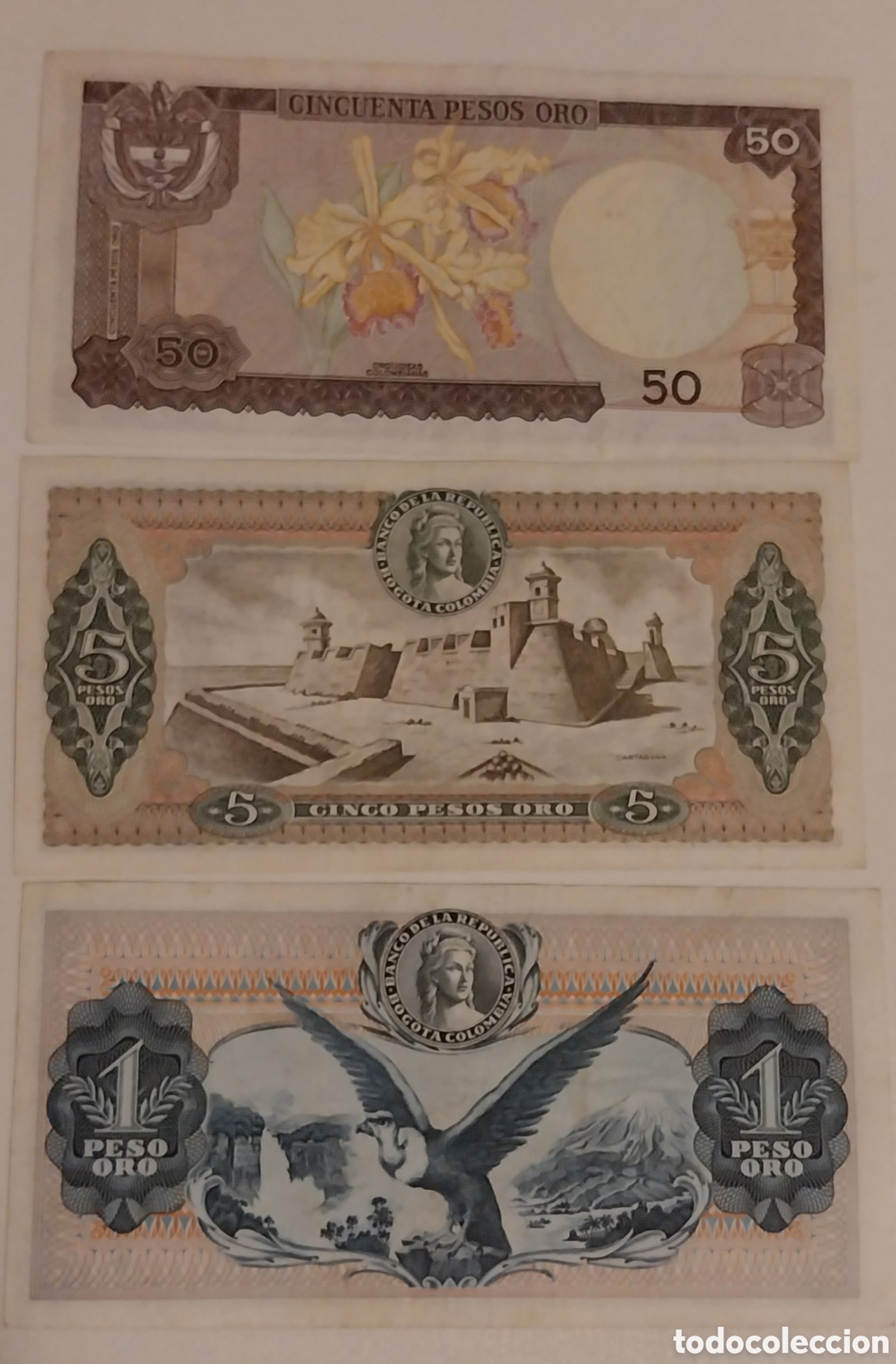 Billetes extranjeros: 3 billetes colombia sin circular originales % - Foto 1