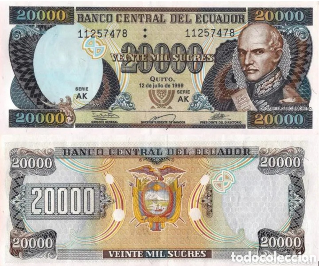 Billetes extranjeros: Billete ecuador original % s/c - Foto 1