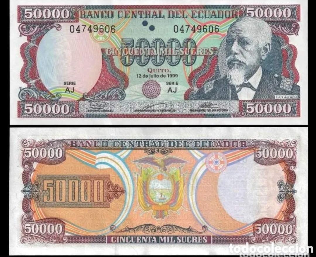 Billetes extranjeros: Billete ecuador original % s/c - Foto 1
