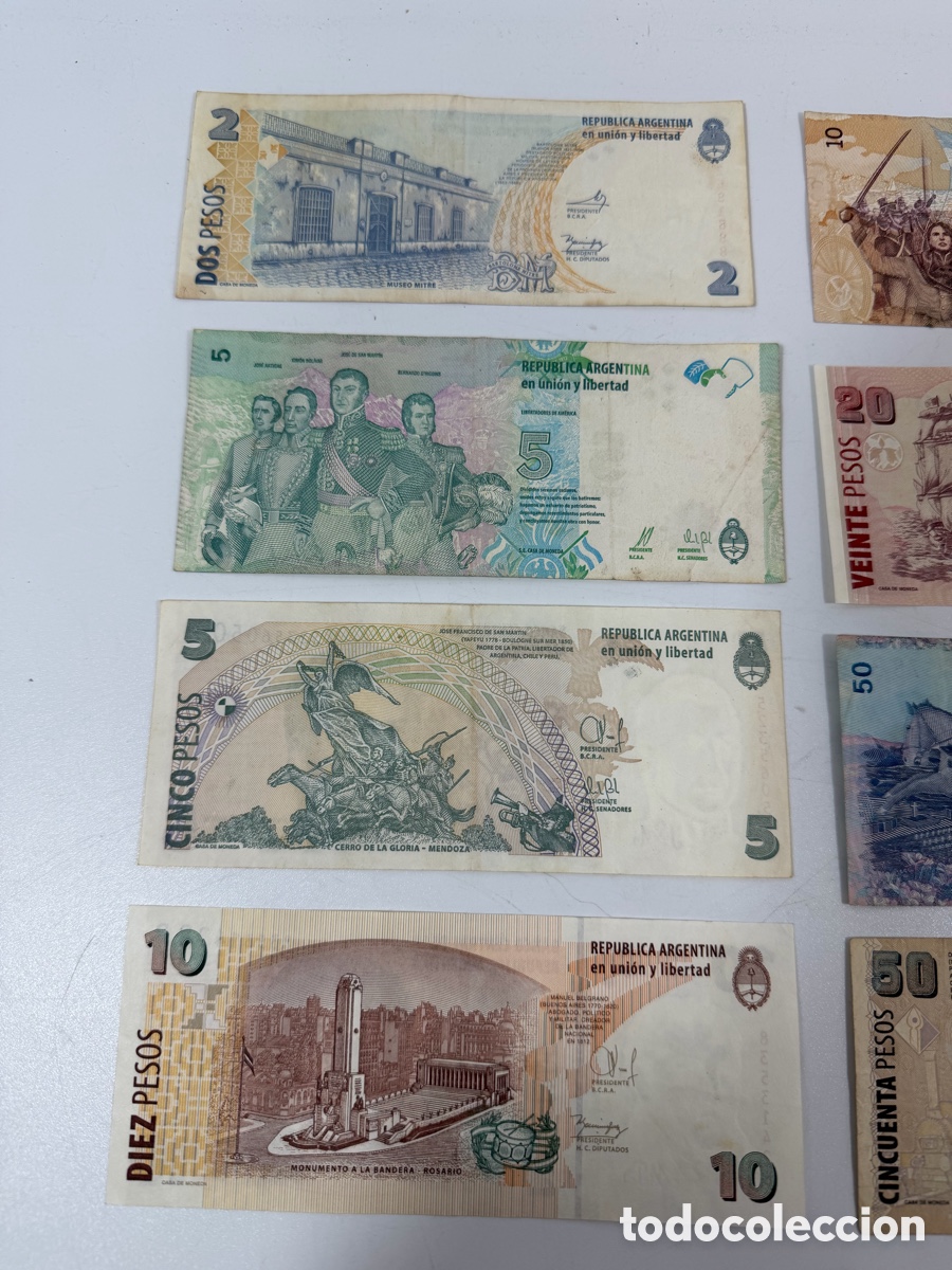 Billetes extranjeros: 12 BILLETES PESOS ARGENTINOS - Foto 6