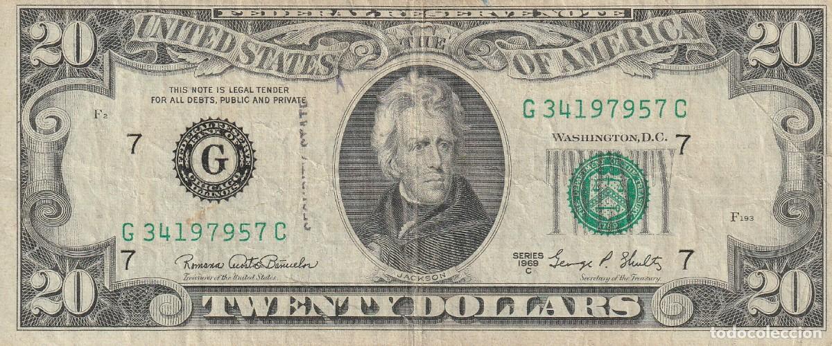 Billetes extranjeros: Billete de 20 d&oacute;lares series 1969C - Foto 1
