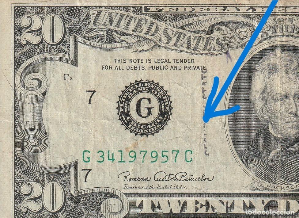 Billetes extranjeros: Billete de 20 d&oacute;lares series 1969C - Foto 4