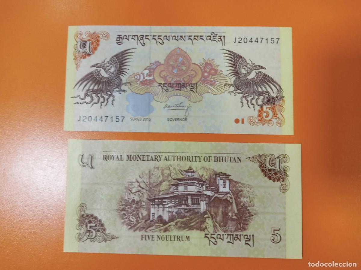 Billetes extranjeros: BUT&Aacute;N 5 NGULTRUM 2015 - Foto 1