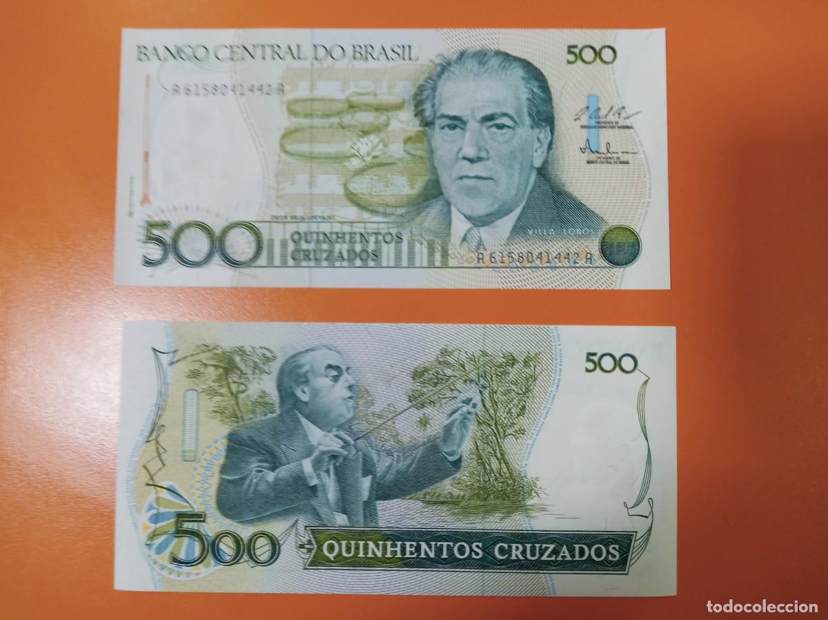 Billetes extranjeros: BRASIL 500 CRUZADOS 1987 - Foto 1