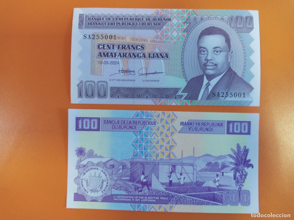 Billetes extranjeros: BURUNDI 100 FRANCOS 2024 - Foto 1