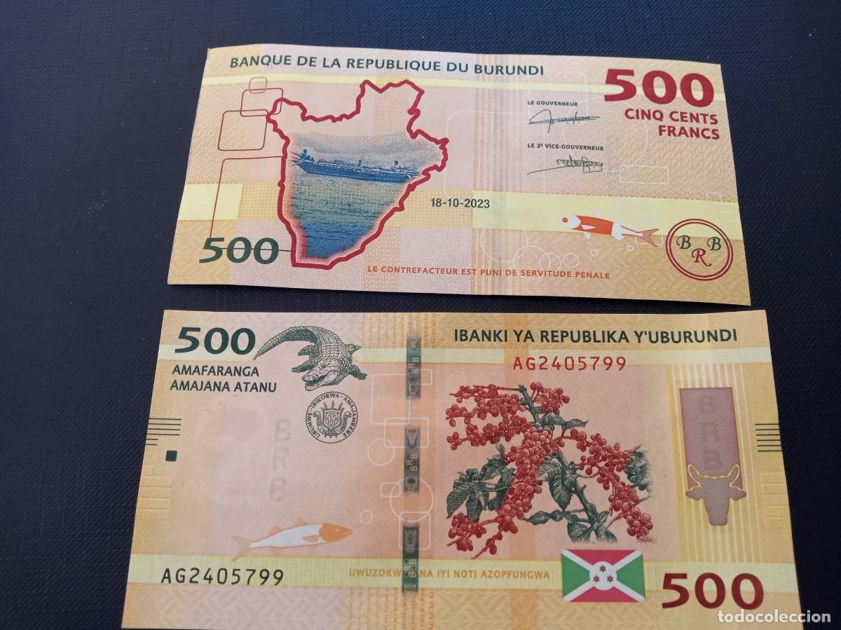 Billetes extranjeros: BURUNDI 500 FRANCOS 2023 - Foto 1