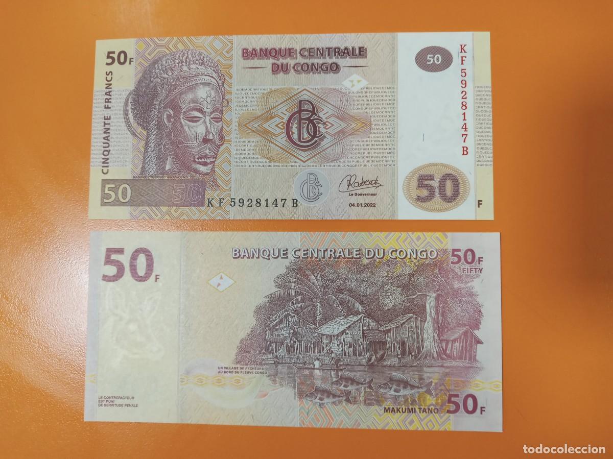 Billetes extranjeros: CONGO 50 FRANCOS 2022 - Foto 1