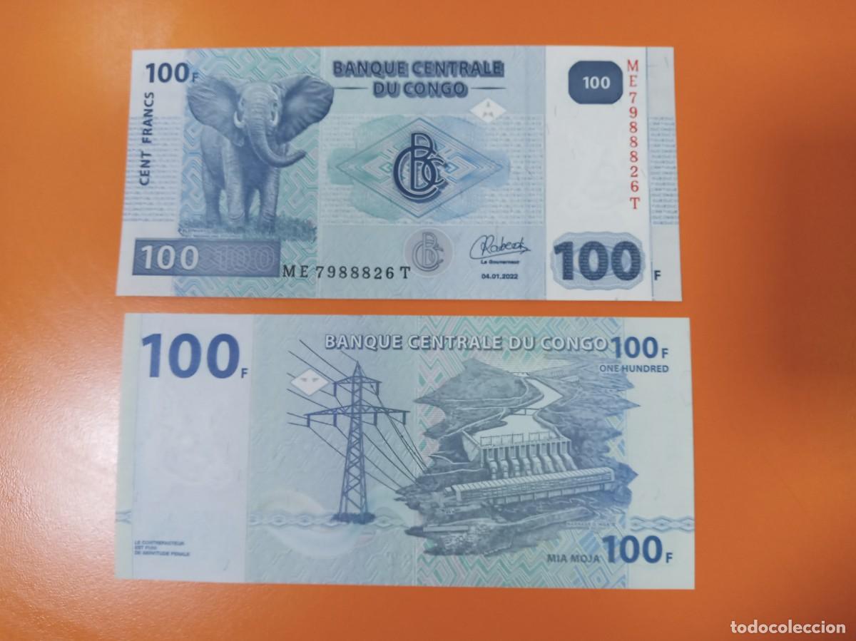 Billetes extranjeros: CONGO 100 FRANCOS 2022 - Foto 1