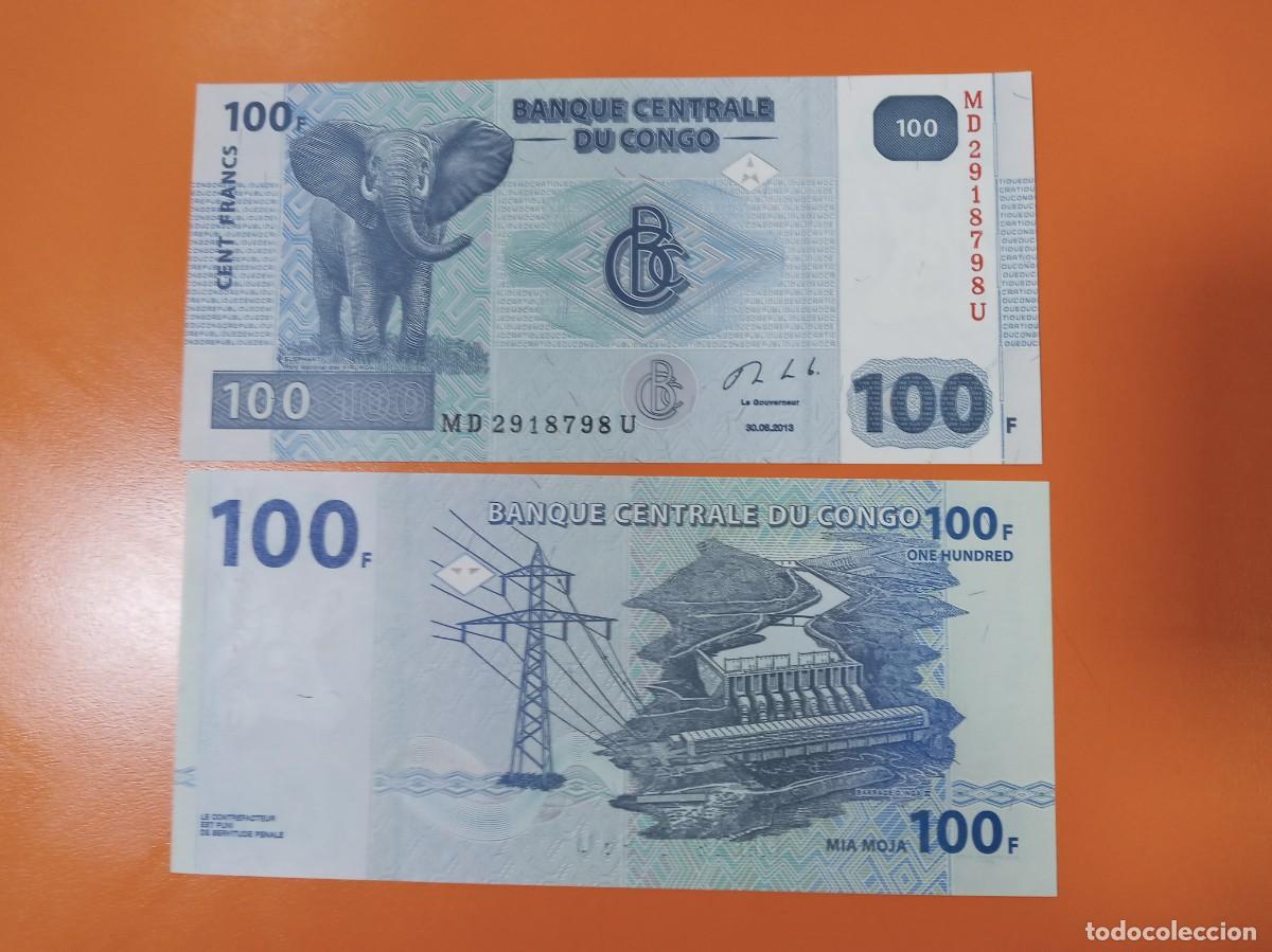 Billetes extranjeros: CONGO 100 FRANCOS 2013 - Foto 1