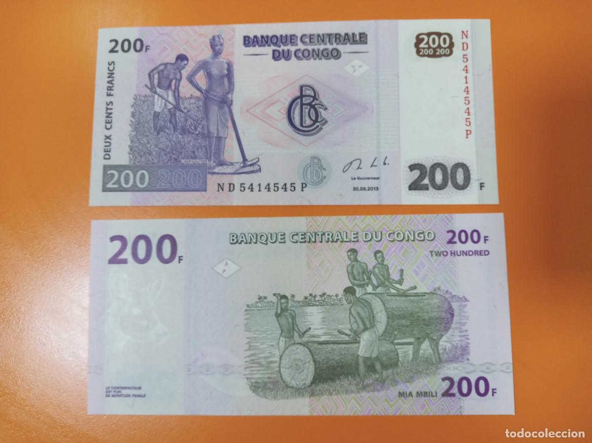 Billetes extranjeros: CONGO 200 FRANCOS 2013 - Foto 1