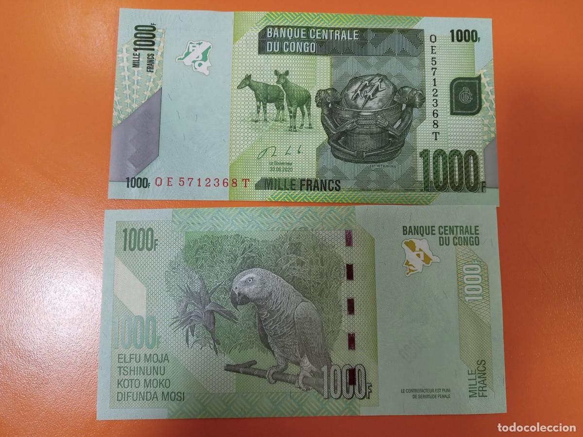 Billetes extranjeros: CONGO 1000 FRANCOS 2020 - Foto 1