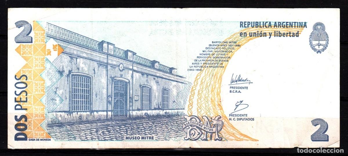 Billetes extranjeros: BILLETE DE 2 PESOS DE ARGENTINA - Foto 2