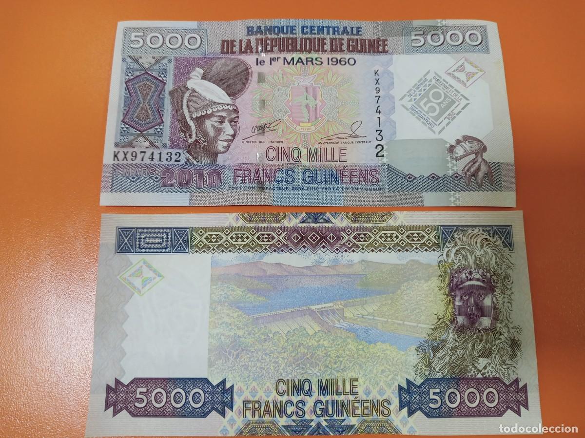 Billetes extranjeros: GUINEA 5000 FRANCOS 2010 - Foto 1