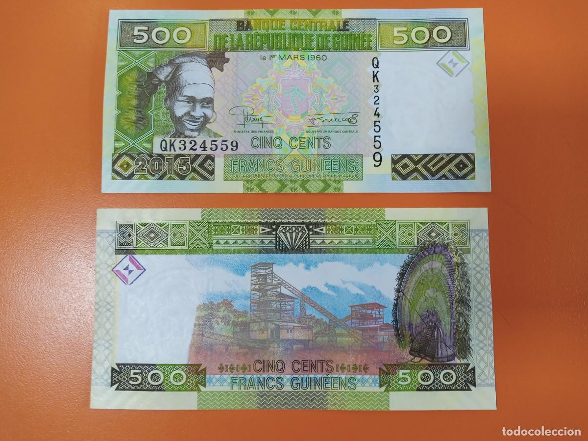 Billetes extranjeros: GUINEA 500 FRANCOS 2015 - Foto 1