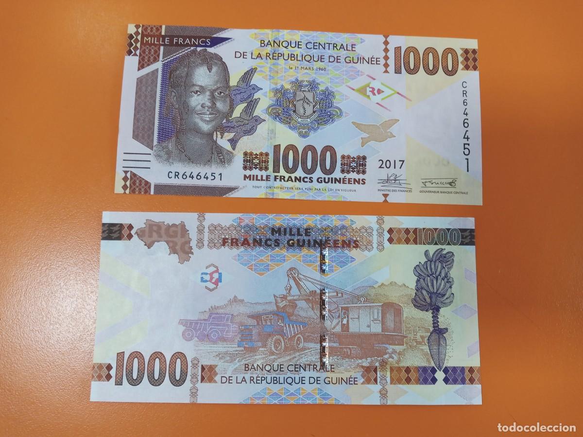Billetes extranjeros: GUINEA 1000 FRANCOS 2017 - Foto 1