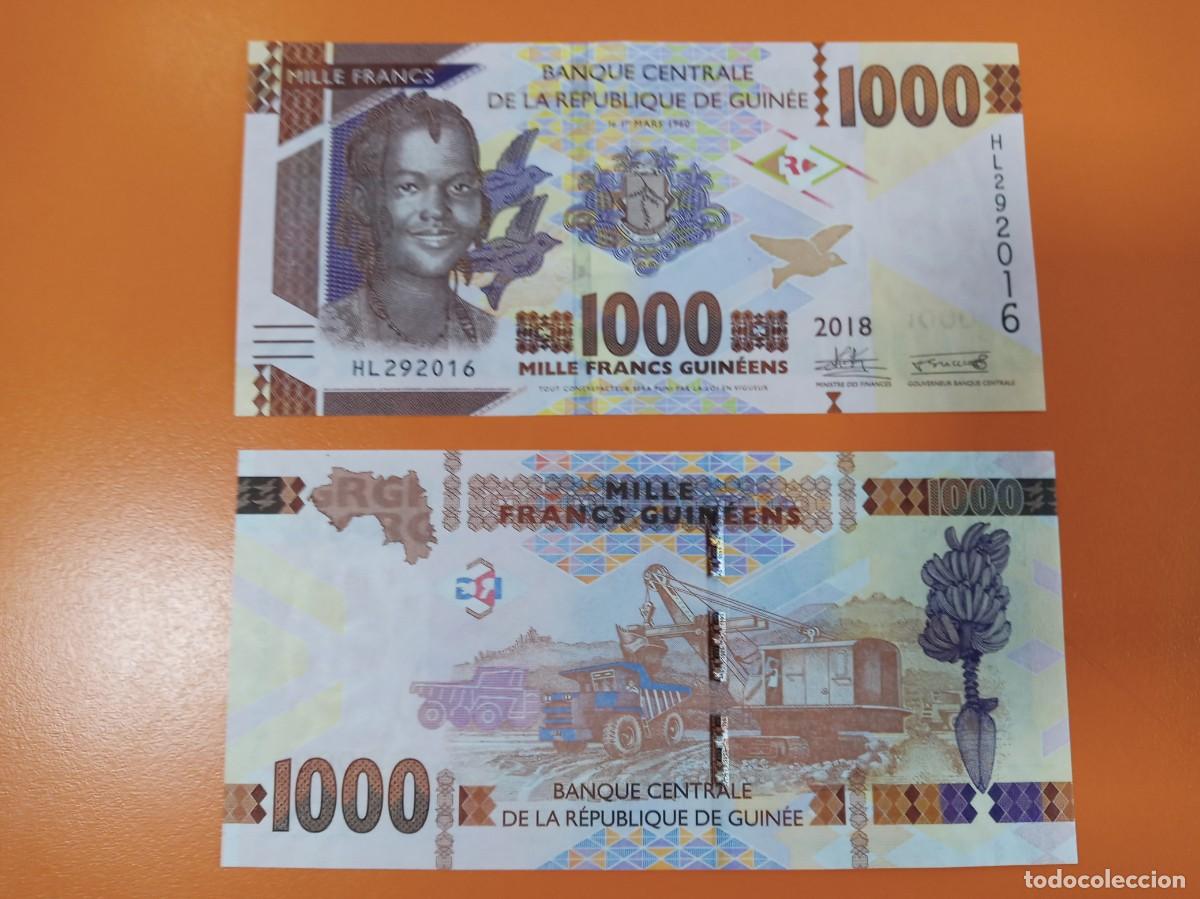 Billetes extranjeros: GUINEA 1000 FRANCOS 2018 - Foto 1