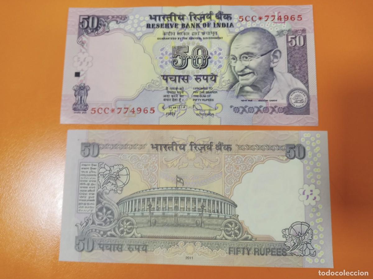 Billetes extranjeros: BILLETE DE INDIA 50 RUPIAS 2011 - Foto 1