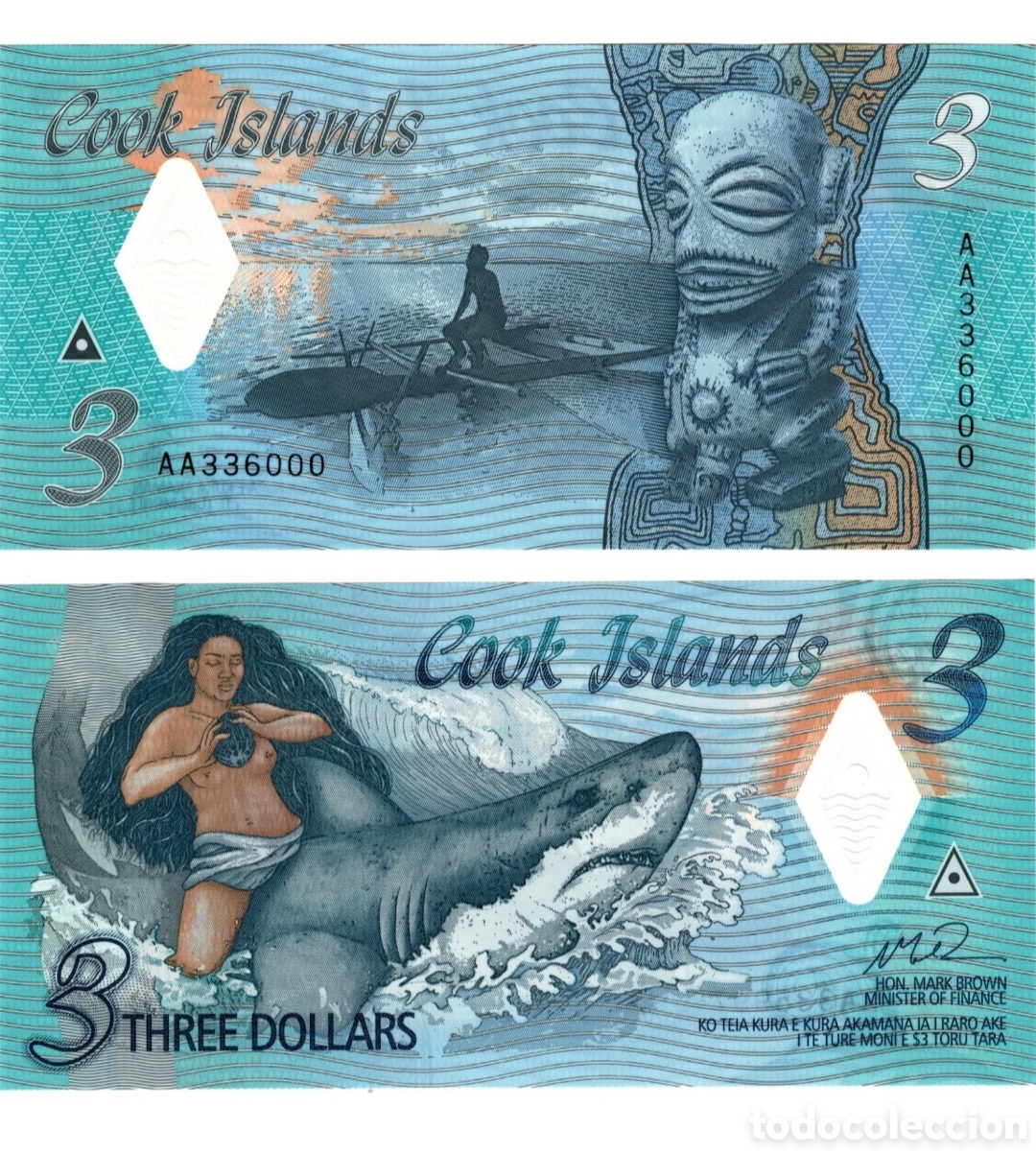 Billetes extranjeros: Billete isla cook original % s/c - Foto 1