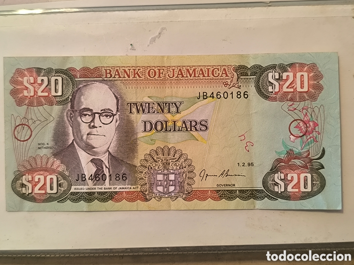 Billetes extranjeros: Billete de Jamaica 1-2-1995 20$ sin circular uncirculate - Foto 4