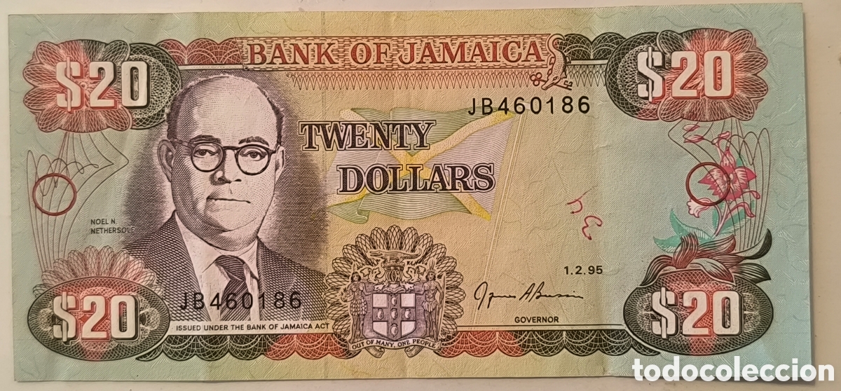 Billetes extranjeros: Billete de Jamaica 1-2-1995 20$ sin circular uncirculate - Foto 1