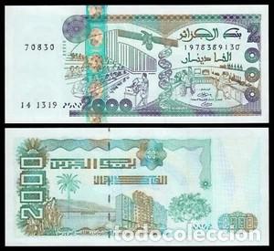 Billetes extranjeros: ARGELIA 2000 dinars 2011. SC/UNC Algerie. - Foto 1