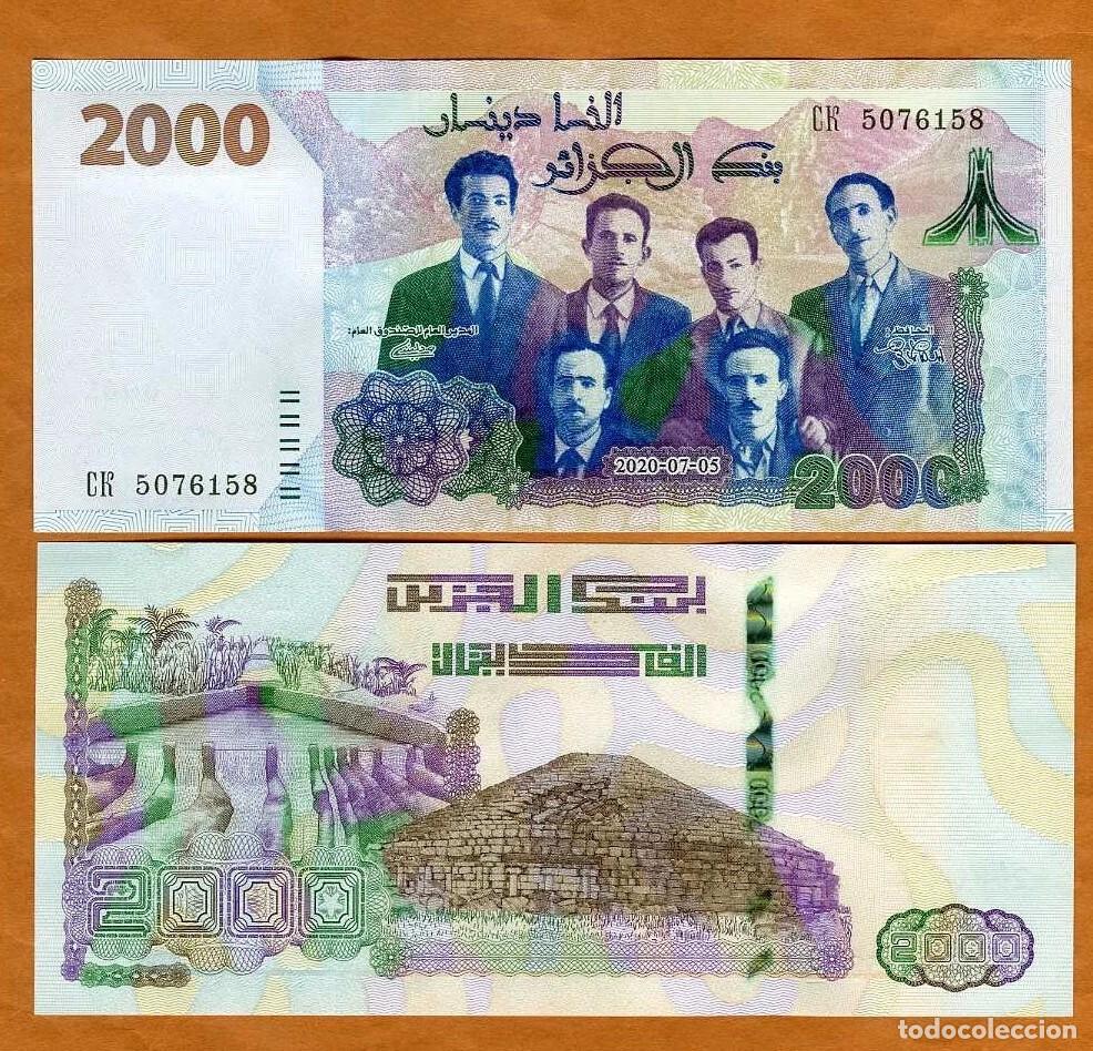 Billetes extranjeros: ARGELIA 2000 dinars 2020. SC/UNC Algerie. - Foto 1
