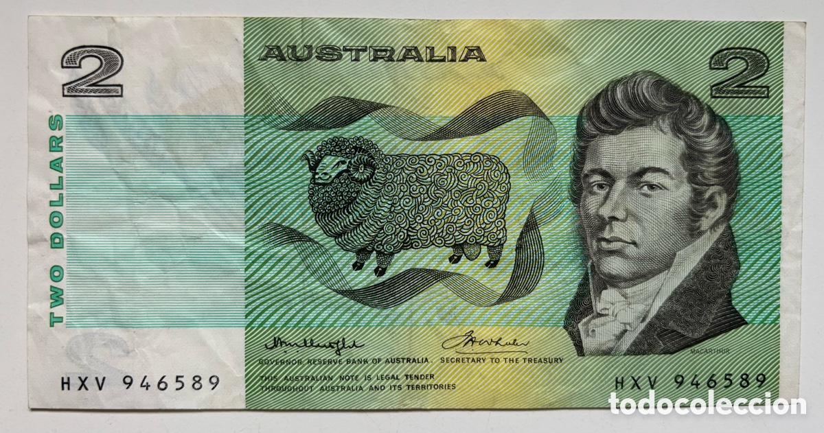Billetes extranjeros: Billete AUSTRALIA 2 Dolares (1976) - Foto 1