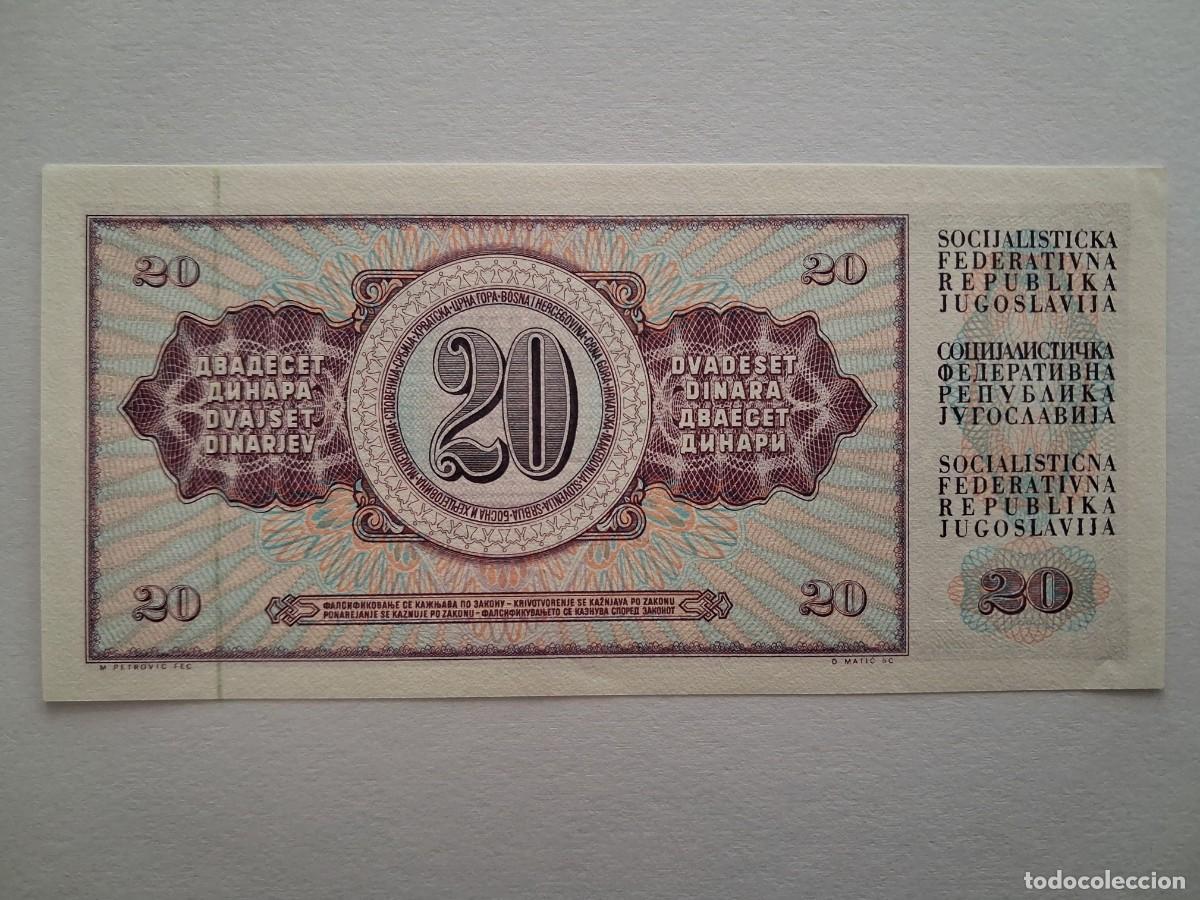 Billetes extranjeros: YUGOSLAVIA 20 DINARAS 1981 - Foto 4