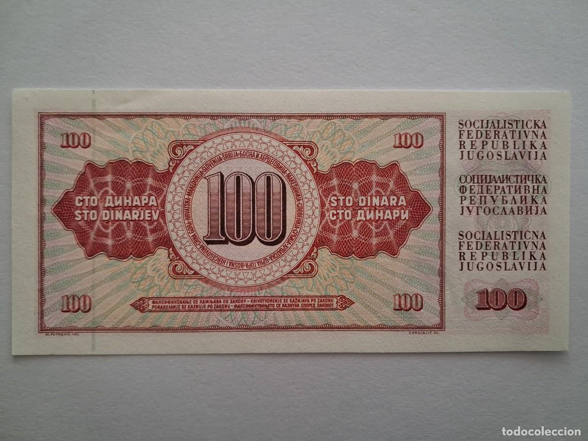 Billetes extranjeros: YUGOSLAVIA 100 DINARAS 1978 - Foto 4