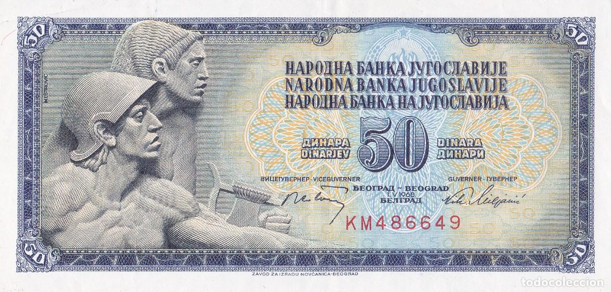 Billetes extranjeros: YUGOSLAVIA 50 DINARAS 1968 - Foto 1