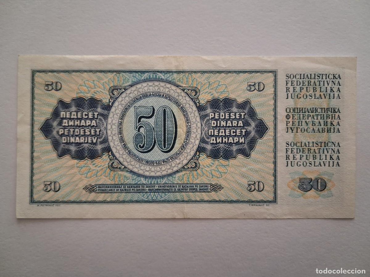 Billetes extranjeros: YUGOSLAVIA 50 DINARAS 1968 - Foto 4
