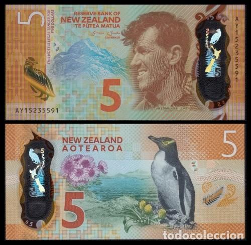 Billetes extranjeros: Nueva Zelanda 5 Dollars 2015 Pick 191 - Foto 1