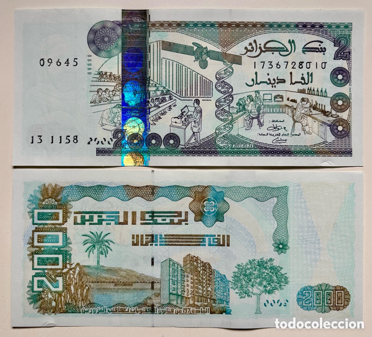 Billetes extranjeros: Billete ARGELIA 2000 Dinars 2011 SC Algerie - Foto 1