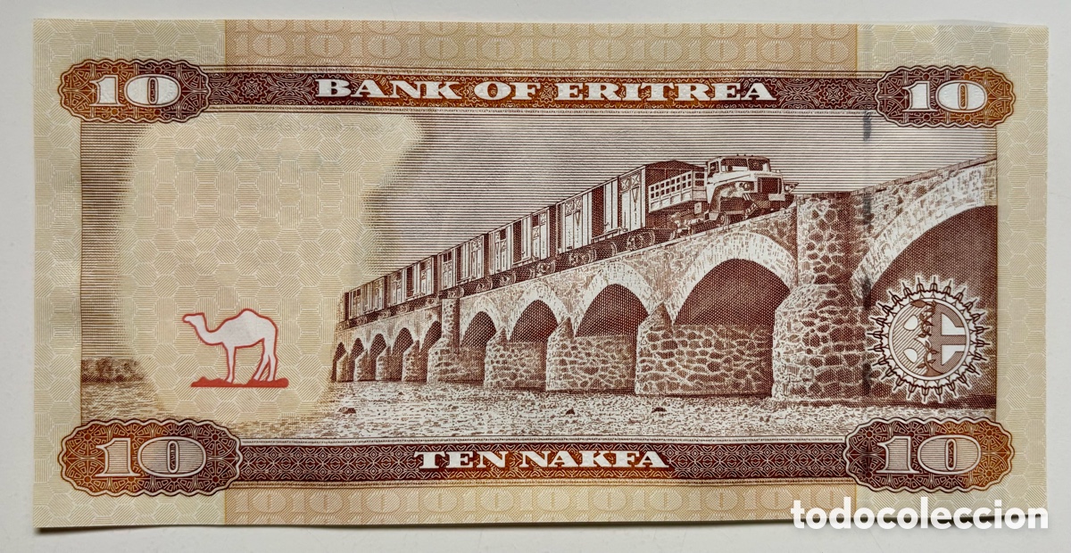 Billetes extranjeros: Billete ERITREA 10 Nafka 2012 SC - Foto 2